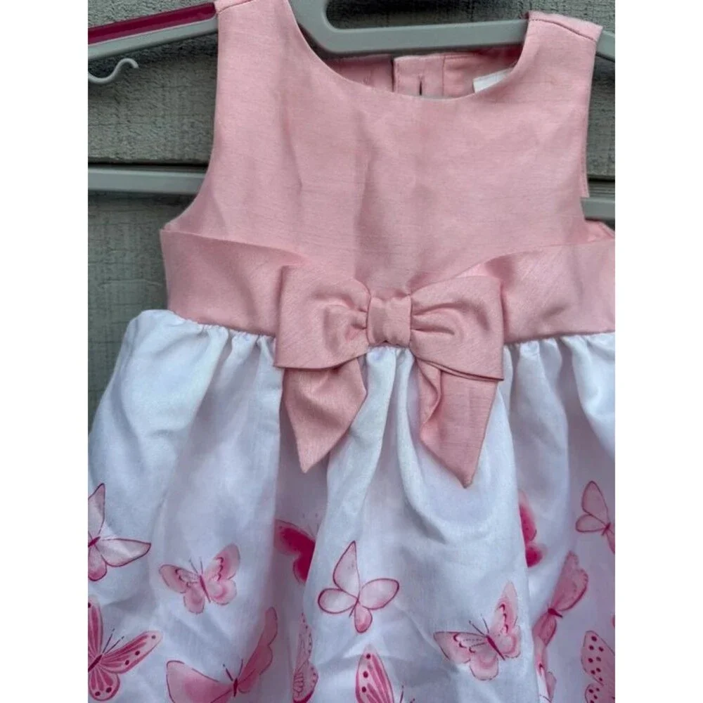 Gymboree Baby Girls’ Pink Butterfly Dress – 6–12 Months